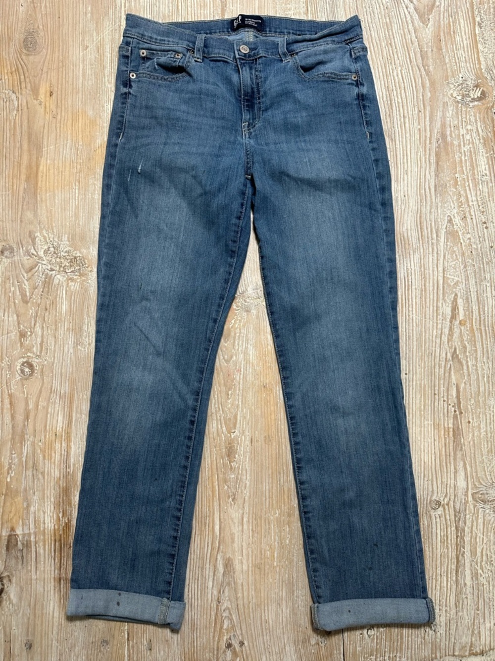 Gap Denim Classic Straight Med Wash Blue Mid Rise Women’s Jeans Sz 10/30